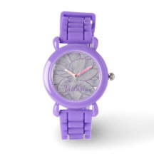 Leuke paarse bloemensilicone gepersonaliseerde kin