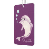 Leuke Paarse Dolfijn gepersonaliseerd Luchtverfrisser (Links)