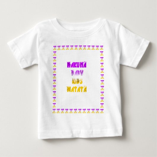 Leuke Paarse en Gele Hakuna Matata Baby Kinderen (Voorkant)