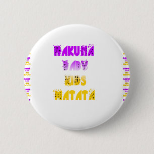 Leuke Paarse en Gele Hakuna Matata Baby Kinderen G Ronde Button 5,7 Cm