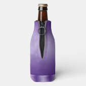 Leuke Paarse Fantasy Vlinder Monogram Flesjeskoeler (Fles Achterkant)