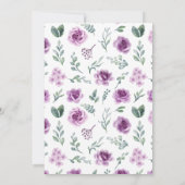 Leuke Paarse Highland koe baby shower uitnodiging (Achterkant)