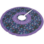 Leuke Paarse kerstnacht seizoensgroeten Kerstboom Rok (Gekanteld)