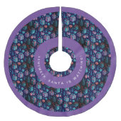 Leuke Paarse kerstnacht seizoensgroeten Kerstboom Rok (Voorkant)