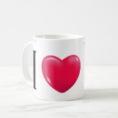 Leuke paarse lama baby koffiemok (Voorkant links)