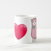 Leuke paarse lama baby koffiemok (Center)