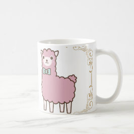 Leuke paarse lama baby koffiemok