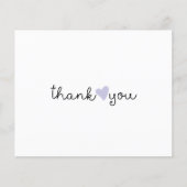 Leuke Paarse Lavendel Hart Bedankkaart (Voorkant)