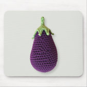 Leuke Paarse Moderne Minimal Crochet Aubergine Muismat (Voorkant)