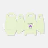 Leuke paarse octopus groen bedankdoosjes (Uitgevouwen)