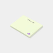 Leuke paarse octopus groen post-it® notes (Schuin)