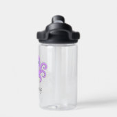 Leuke paarse octopus groen waterfles (Achterkant)