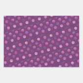 Leuke paarse polka stippen Modern en elegante Kers Inpakpapier Vel (Voorkant 3)