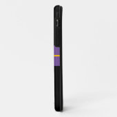 Leuke Paarse Racing Stripes Zwarte Achtergrond Case-Mate iPhone Case (Achterkant/links)