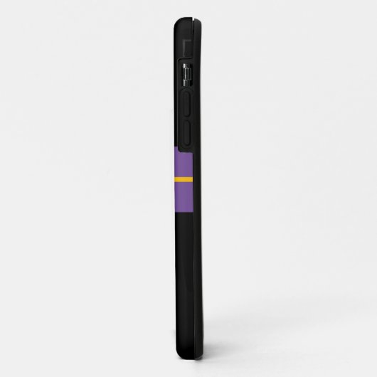 Leuke Paarse Racing Stripes Zwarte Achtergrond Case-Mate iPhone Case (Achterkant/links)