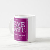 Leuke Paarse Save The Date Koffiemok (Voorkant links)