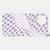 Leuke Paarse Stippen Stijlvol Modern Design Case-Mate iPhone Case (Achterkant (horizontaal))