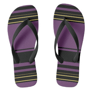 Leuke paarse strepen teenslippers