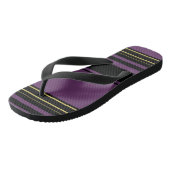 Leuke paarse strepen teenslippers (Schuin)