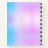 Leuke paarse turquoise glittersliertjes monogram notitieboek (Achterkant)