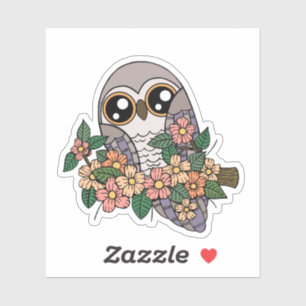 Leuke Paarse uil laptop Sticker