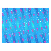Leuke paarse verjaardagsafbeelding op blauw tafelkleed (Voorkant (Horizontaal))