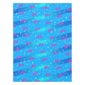 Leuke paarse verjaardagsafbeelding op blauw tafelkleed (Voorkant)