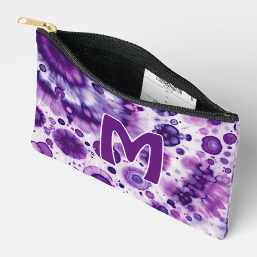 Leuke Paarse Violet Roze Batik Circles Kunstpatroo Etui (Open)