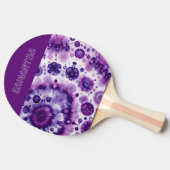 Leuke Paarse Violet Roze Batik Circles Kunstpatroo Tafeltennisbatje (Zijkant)