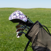 Leuke paarse vlinderstuur golfhoesje golfheadcover (Insitu)