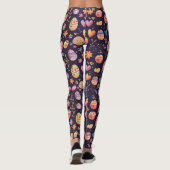 Leuke paaseieren en bloemen patroon leggings (Achterkant)
