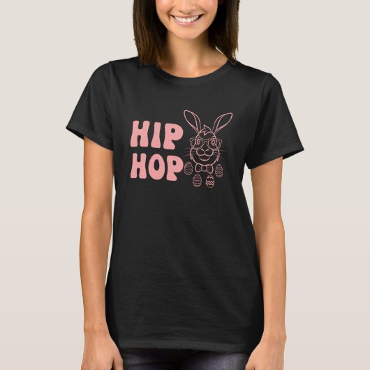 Leuke paashaas eierjacht mand hiphop t-shirt (Voorkant)