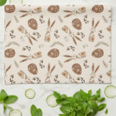 Leuke Paashaas en Egg Folk Pattern Theedoek (Gevouwen)