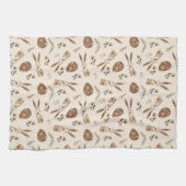 Leuke Paashaas en Egg Folk Pattern Theedoek (Horizontaal)