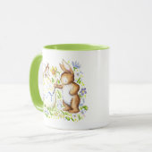 Leuke paashaas gepersonaliseerde mok (Voorkant links)