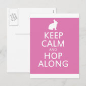 Leuke Paashaas Hop Along Feestdagenkaart (Voorkant / Achterkant)