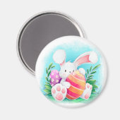 Leuke paashaas Waterverf | Magneet (Voorkant / Achterkant)