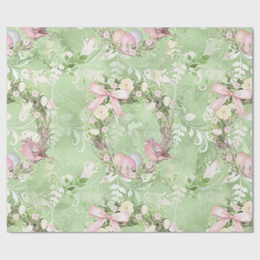 Leuke paasvogels cadeaupapier (Vlak)