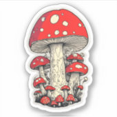 Leuke Paddenstoel avonturen in het betoverende bos Sticker (Voorkant)
