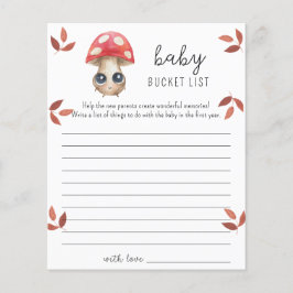 Leuke paddenstoel - Baby bucket list spel