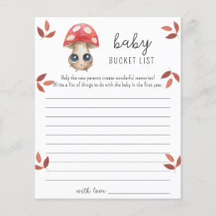Leuke paddenstoel - Baby bucket list spel