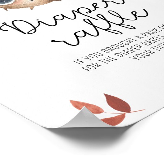 Leuke paddenstoel - Luier loterij poster (Hoek)