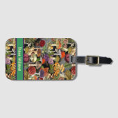 Leuke paddenstoel schimmels grijze tuin bagagelabel (Voorkant (horizontaal))