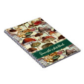 Leuke paddenstoel schimmels rood wit patroon notitieboek (Rechterzijde)