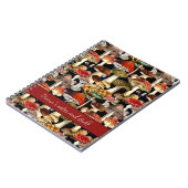 Leuke paddenstoel schimmels rood zwart patroon notitieboek (Linkerzijde)