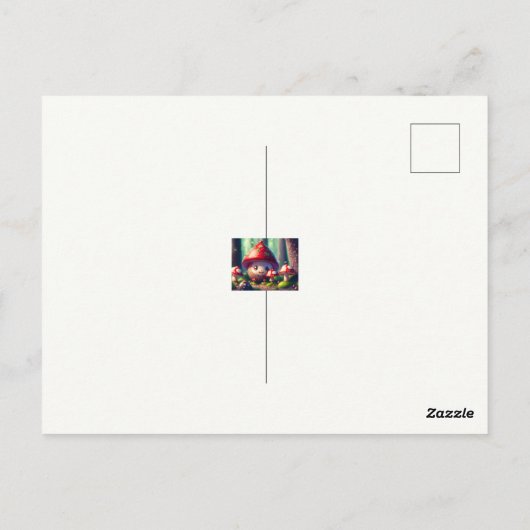 Leuke paddenstoelen in het bos, veel succes briefkaart (Achterkant)