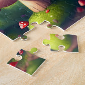 Leuke paddenstoelen in het bos - veel succes legpuzzel (Zijkant)