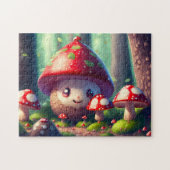 Leuke paddenstoelen in het bos - veel succes legpuzzel (Horizontaal)
