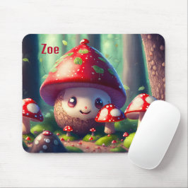 Leuke paddenstoelen in het bos, veel succes muismat