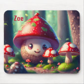 Leuke paddenstoelen in het bos, veel succes muismat (Voorkant)